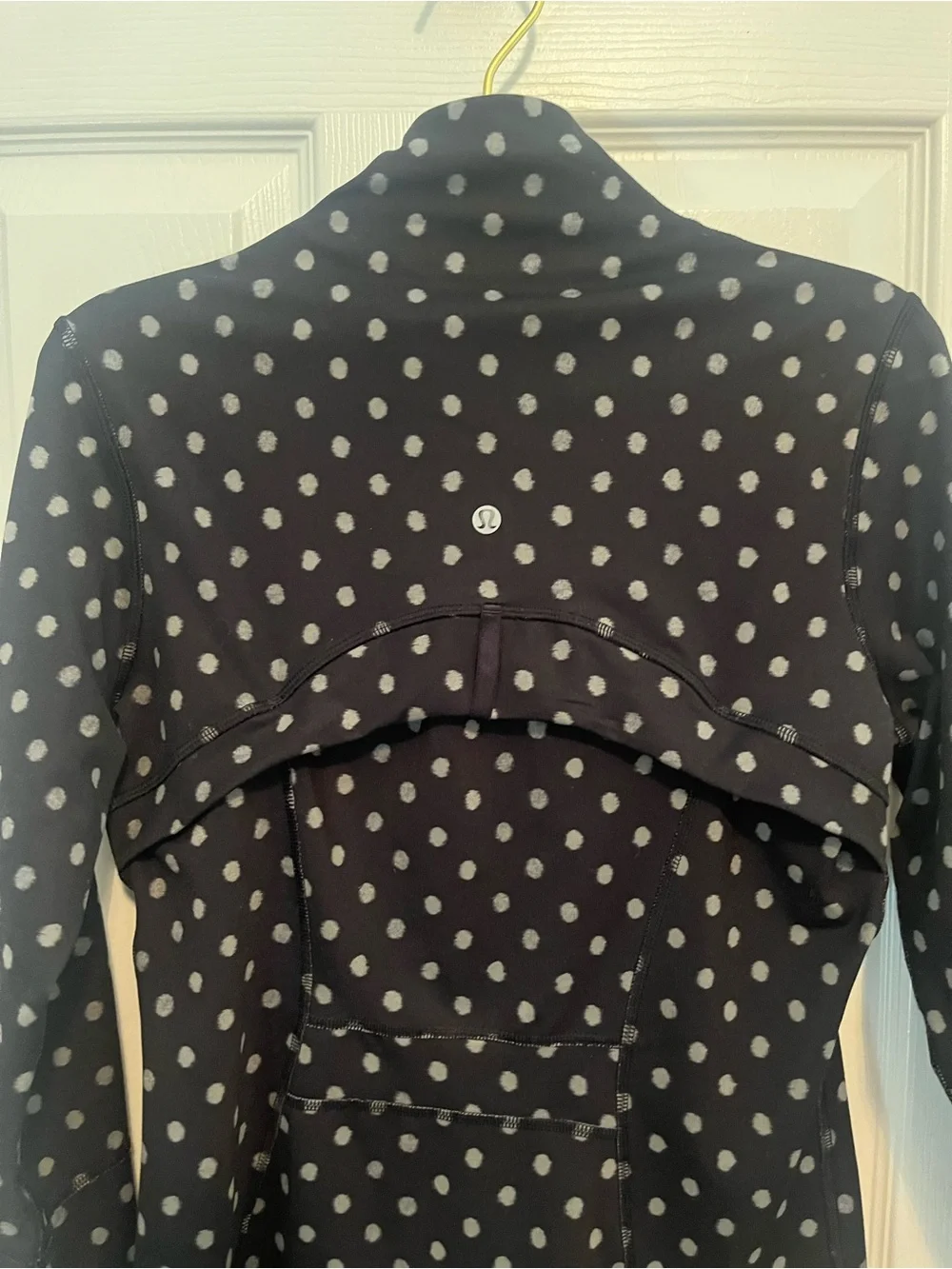Lululemon Define Jacket Ghost Dot Black Slate | Size 8 | Thumbholes Full Zip